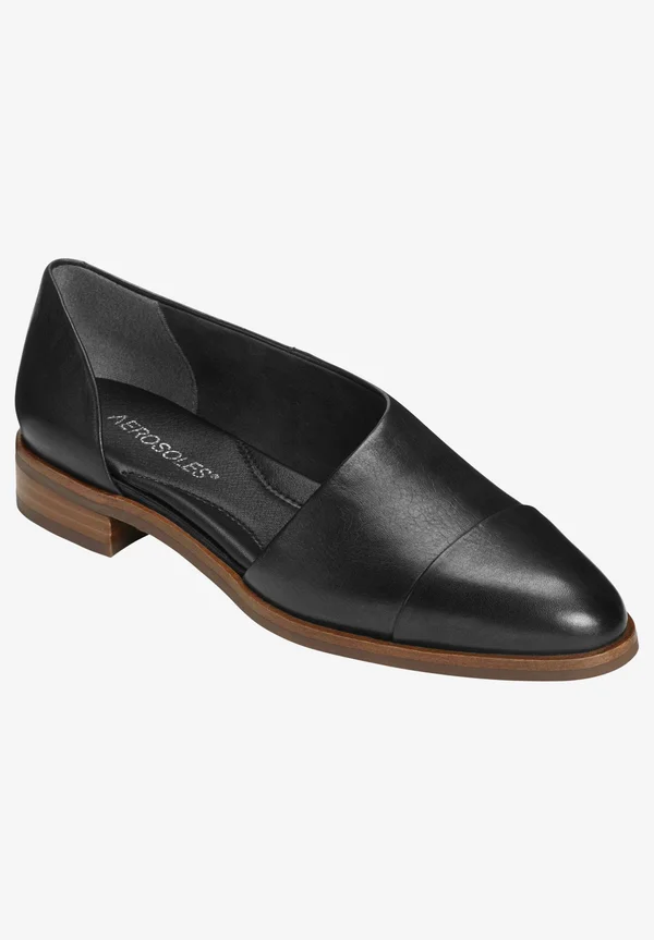 Aerosoles East Bound Women's Shoes Black Leather : 6 B - Medium