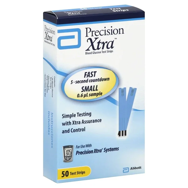 Precision Xtra Test Strips, Blood Glucose - 50 test strips
