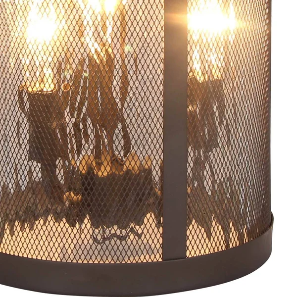 3 Light Outdoor Wall Lantern in Bronze Finish