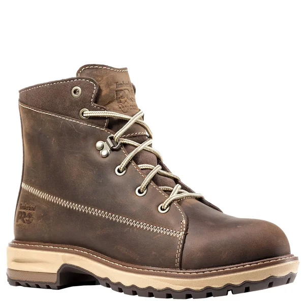 Women's Timberland Pro 6 inch Hightower Alloy Toe Work Boot, Size: 11, Brown