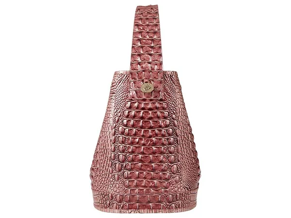 Brahmin Melbourne Collection Allie Sling Crocodile Embossed Backpack - Dusty Pink