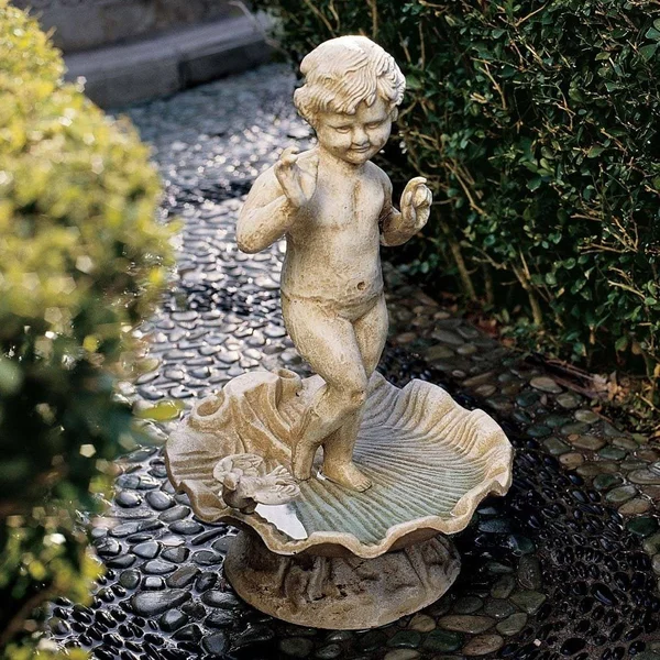 Design Toscano Cherub Ballante Foundry Iron Casting