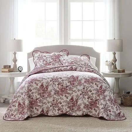 Toile Garden Bedspread - Multiple Colors