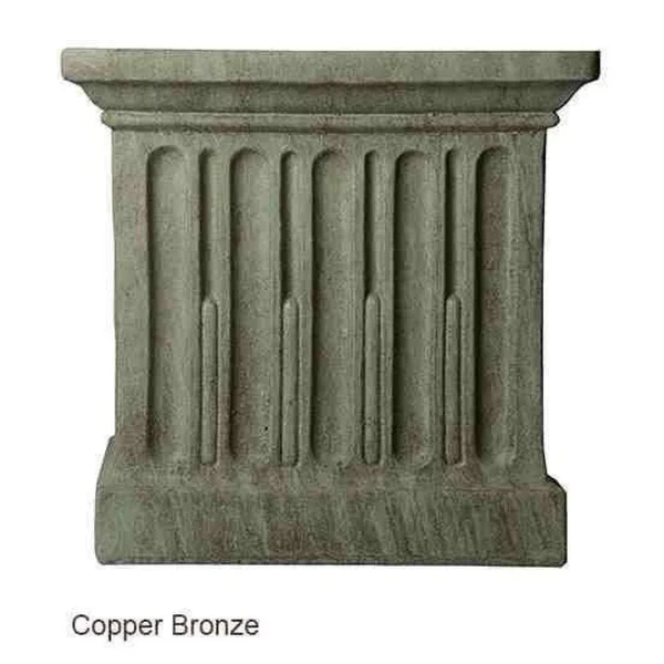 Campania International Williamsburg Grey Stone Tea Table Birdbath