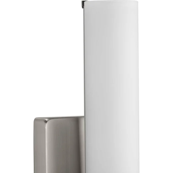 Progress Lighting Blanco LED 1-Light Brushed Nickel LED Wall Bracket Sconce