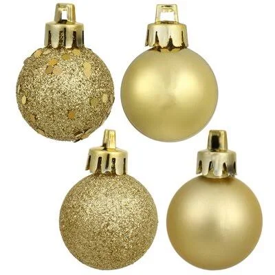 The Holiday Aisle 96 Piece Shatterproof Christmas Ball Ornament Set, Gold