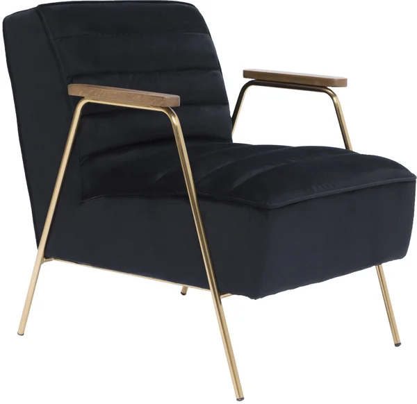 Meridian Furniture Woodford Black Velvet Accent Chair