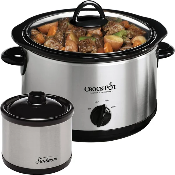 Crock-pot Scr503sp 5-Quart Smudgeproof Round Manual Slow Cooker with Dipper