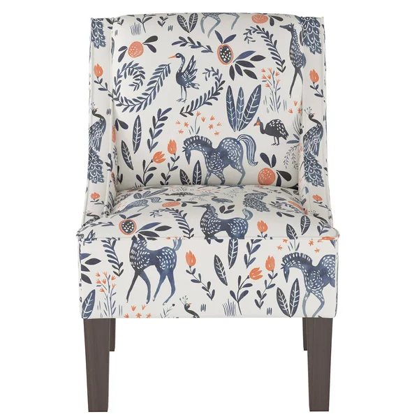 Hudson Swoop Armchair Animal Print Ivory - Threshold