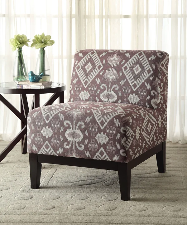 Acme Hinte Accent Chair Pattern Fabric