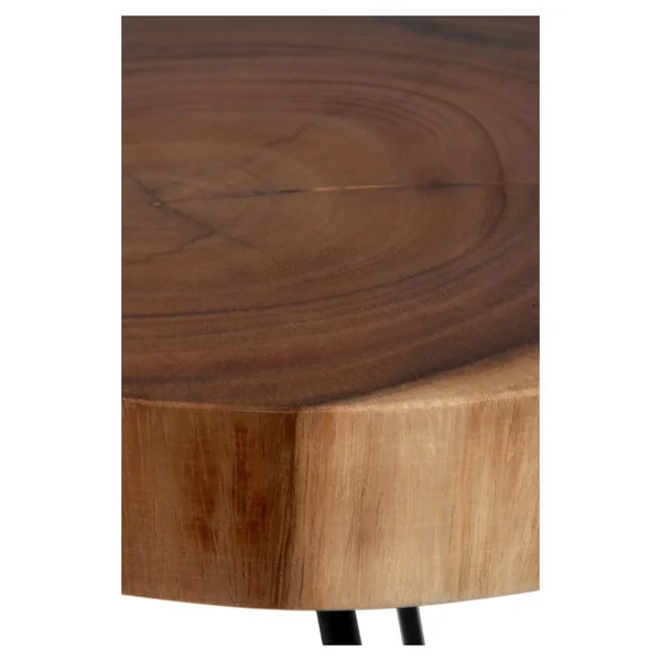 East at Main &s Laredo Teakwood Round Accent Table - Brown
