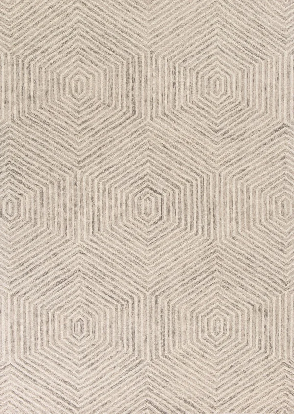 Kas Gramercy 1607 Ivory Honeycomb 9& x 12& Area Rug