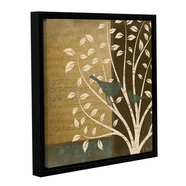 ArtWall Jennifer Pugh's Song Birds II - Gallery Wrapped Floater-framed Canvas - 36x36