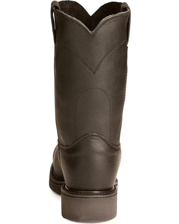 Justin Men's Conductor Black Steel Toe Work Boots - 4767 - Size 6.5