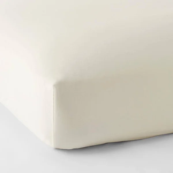 The Company Store Legends Hotel Ivory 450-Thread Count Wrinkle-Free Supima Cotton Sateen California King Deep Pocket Fitted Shee