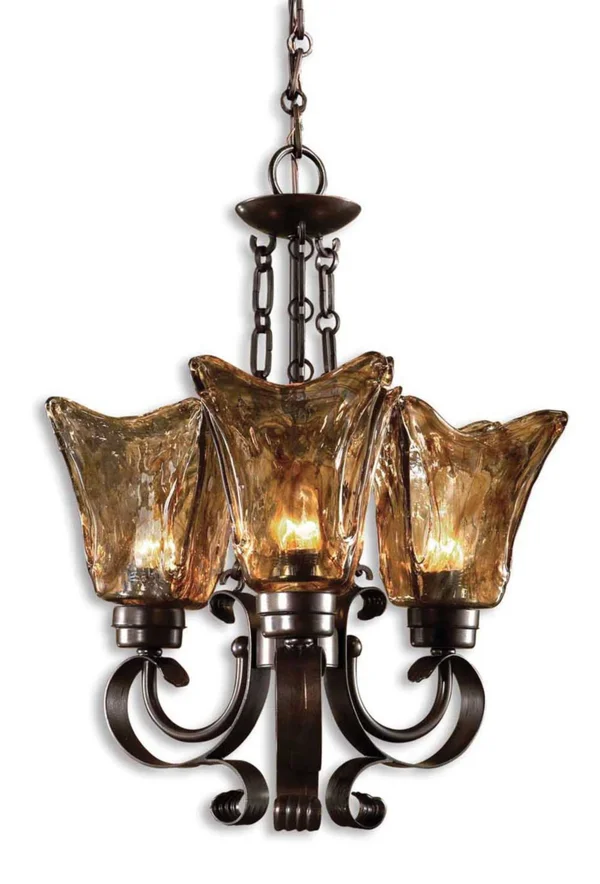 Uttermost 21008 Vetraio 3 Light Oil Rubbed Bronze Chandelier