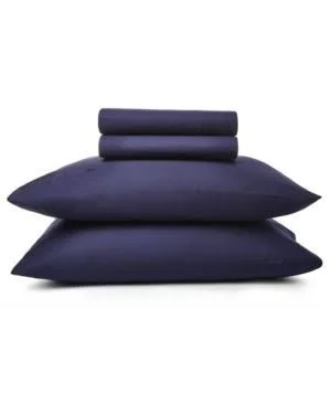 Lacoste Home Match Point Collection Sheet Set, Standard King - White, Terracotta