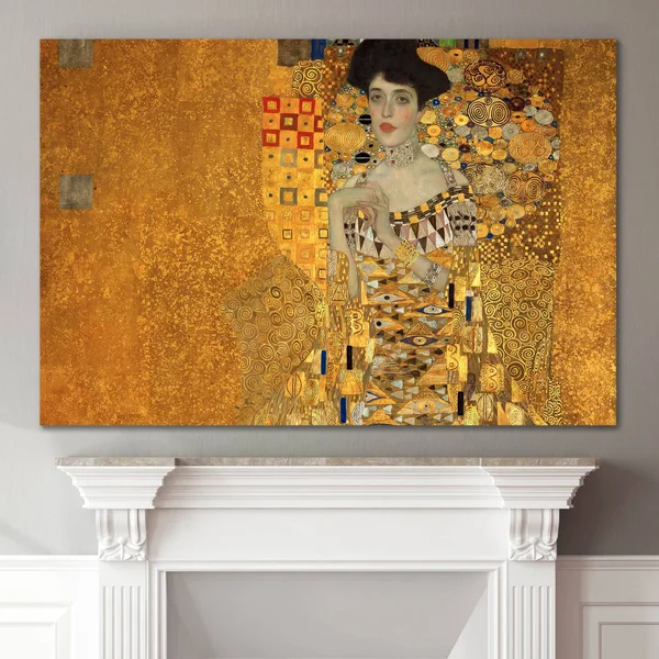 Wall26 Canvas Wall Art - Adele Bloch-Bauer&s Portrait by Gustav Klimt - Giclee Print Gallery Wrap Modern Home Decor Ready to Han