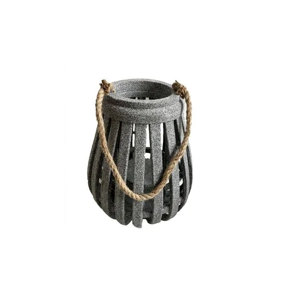 Infinity 8048429 LED Wood Hanging Lantern Gray - Pack of 4