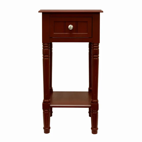 Decor Therapy Square Accent Table, Red, 14 x 14 x 28 in