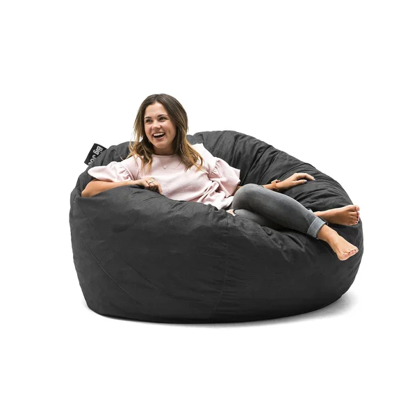 Big Joe Large Fuf, Bean Bag Chair, Black