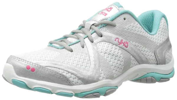 Ryka Women's Influence Cross Training Shoe, White/Aqua, 11 Wide