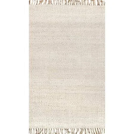 Gracie Oaks Parthenia Hand Woven Beige Area Rug - Size: Rectangle 6& x 9&