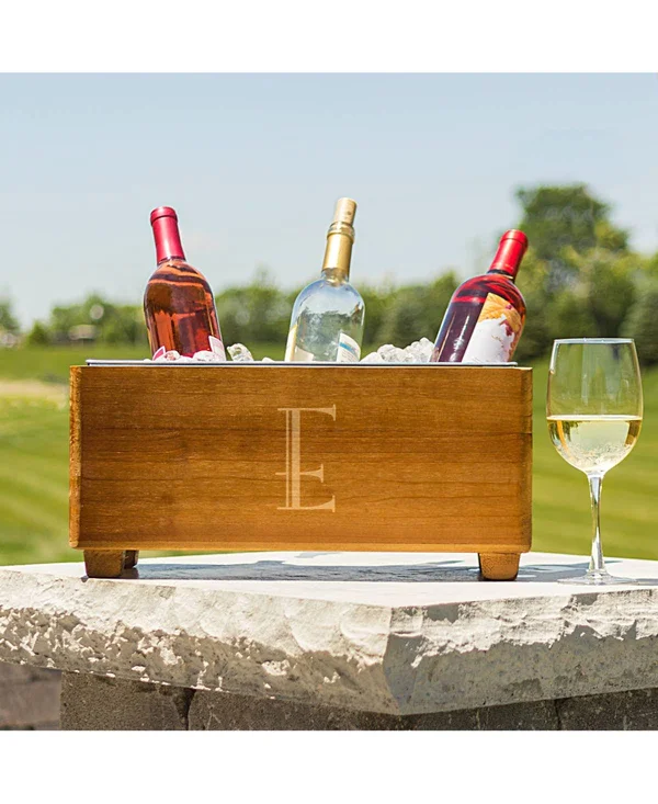Cathy&s Concepts Personalized Wooden Wine Trough