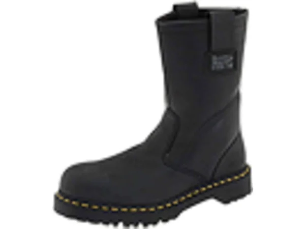 Dr. Martens - Icon 2295 Greasy Leather Steel Toe Work Boots in Black, Size M 6/W 7