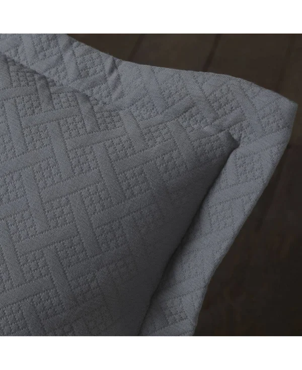 Superior 100% Premium Cotton Oversized Basket Weave Pattern All-Season Bedspread King Black