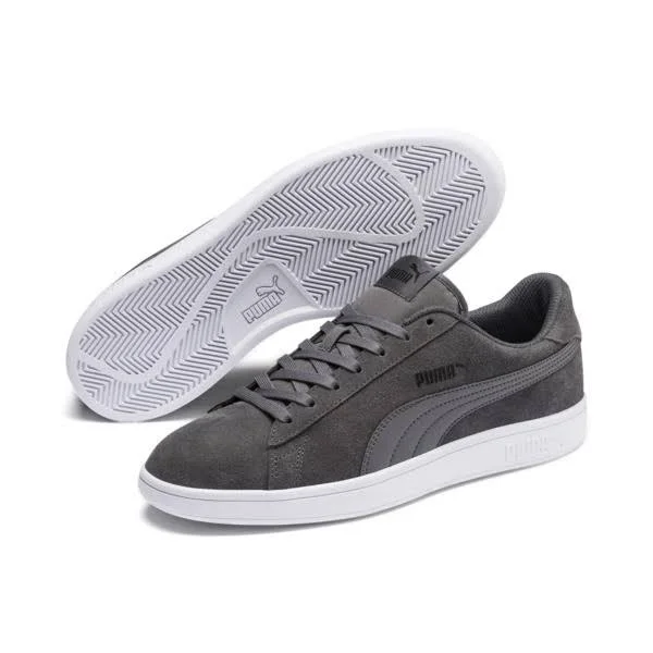 Puma Men's Smash Suede Low-top Sneakers - Grey - Size 10