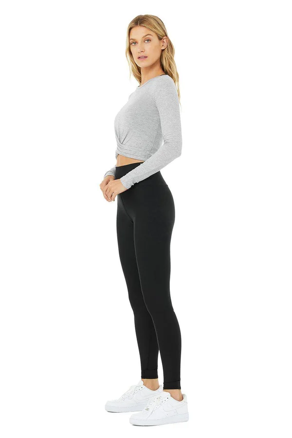 Alo Yoga Cover Long-Sleeve Top - Women's Dove Grey Heather - M