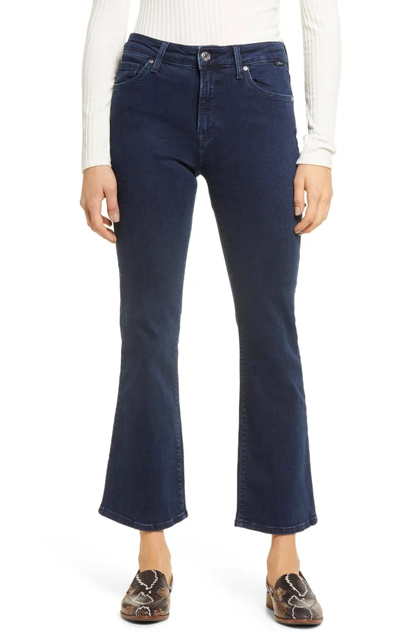Mavi Anika Jean Jeans - Blue - Cropped Jeans