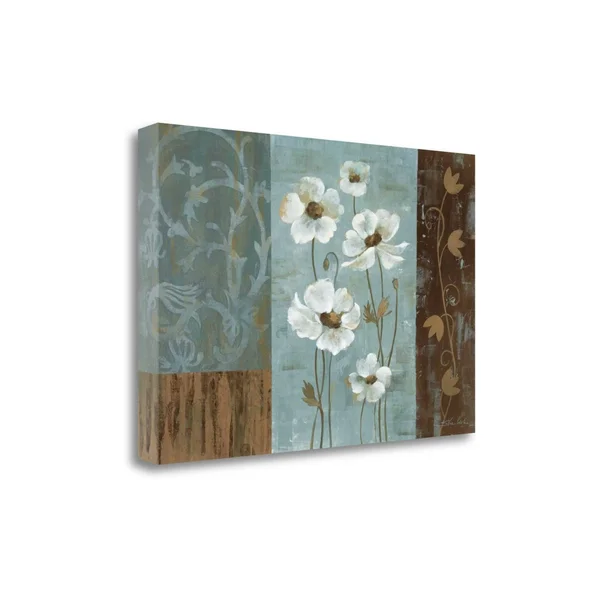 23x22 x 34x22 Blue Iridescent Anemones Giclee on Gallery Wrap Canvas