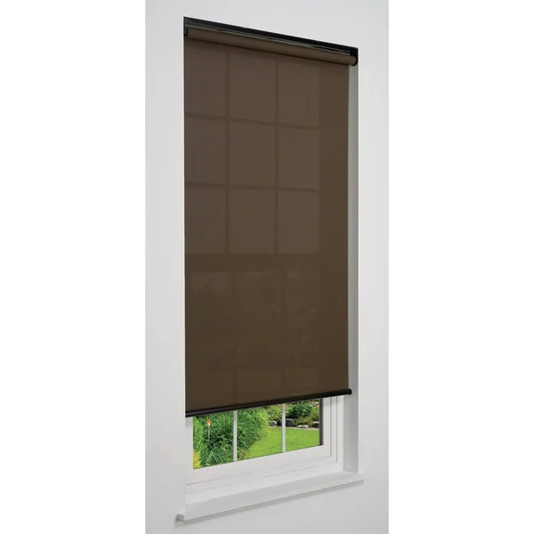 Linen Avenue Cordless 5% Solar Screen Standard Roller Shade - Coffee 37 W x 66 H