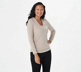 Barefoot Dreams Malibu Collection Luxe Lounge Scrunch Hoodie, Size 3X, He Oatmeal