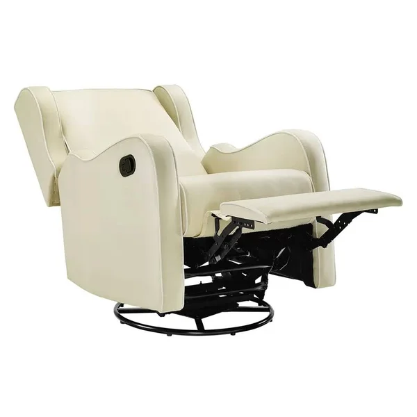Rowe Upholstered Manual Reclining Glider Recliner (Color: Gray Linen)