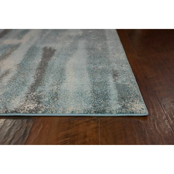 Kas Illusions 6211 Moderne 5&3x22 x 7&7x22 Teal Area Rug