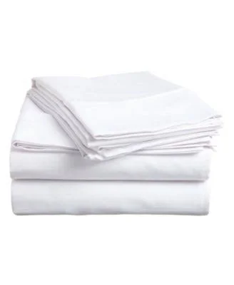 400 Thread Count Egyptian Cotton Split King Light Blue Solid Sheet Set