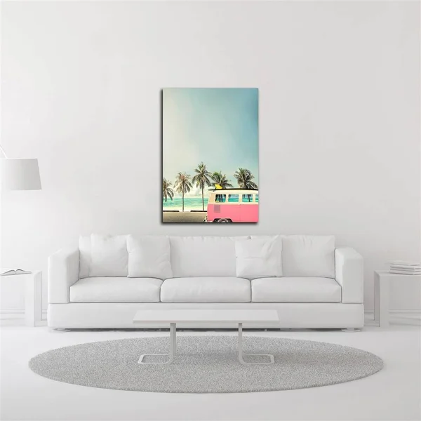 42x22 x 30x22 Surf Bus Pink by Design Fabrikken Print on Canvas