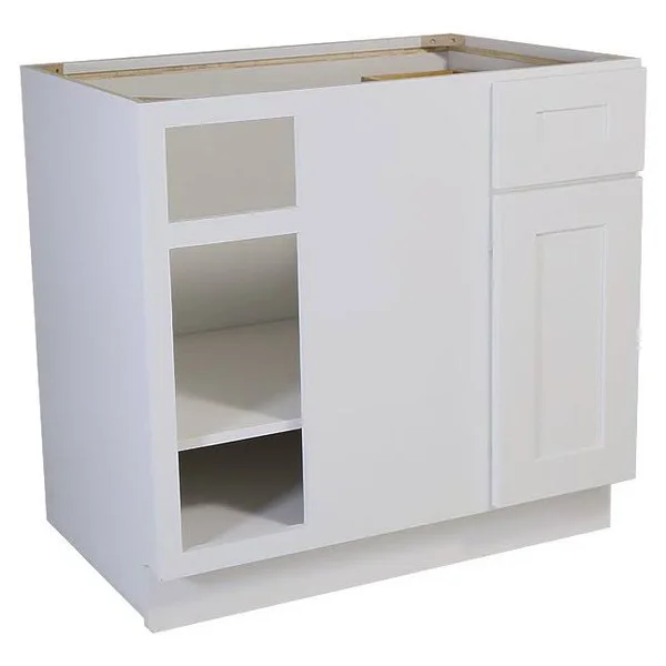Design House Brookings 36x22 Fully Assembled Kitchen Blind Base Cabinet - White Shaker