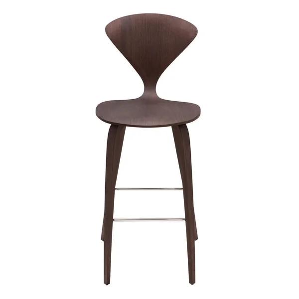 Nuevo Satine Bar Stool - Dark Walnut, 28.5x22