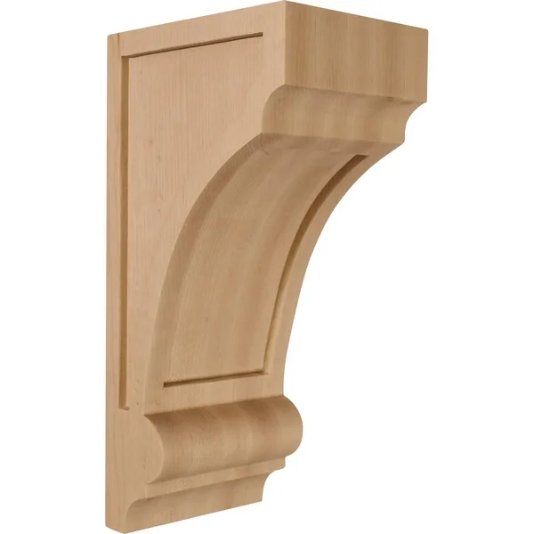 Ekena Millwork CORW05X06X12DIRO 4 3/4x22W x 6x22D x 12x22H Diane Recessed Wood Corbel - Red Oak