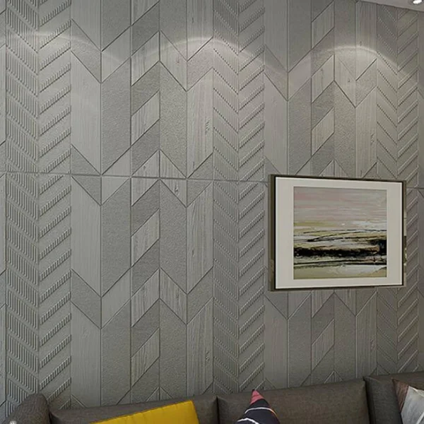 Premium Peel and Stick 3D Embossed Form Wall PANEL, 28x22x28x22/pc - LightGrey - 50pc
