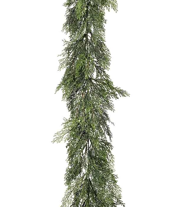 6& Green Cedar Artificial Christmas Garland - Unlit
