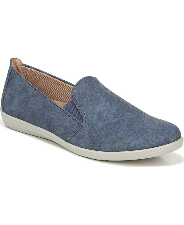 LifeStride Women's Neon Slip On, Navy Microsuede