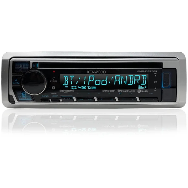 Kenwood-Jensen-Scosche Harley Davidson Touring Radio Package - Kenwood CD Bluetooth USB Marine Radio, 2x Jensen 6.5 Marine Speak