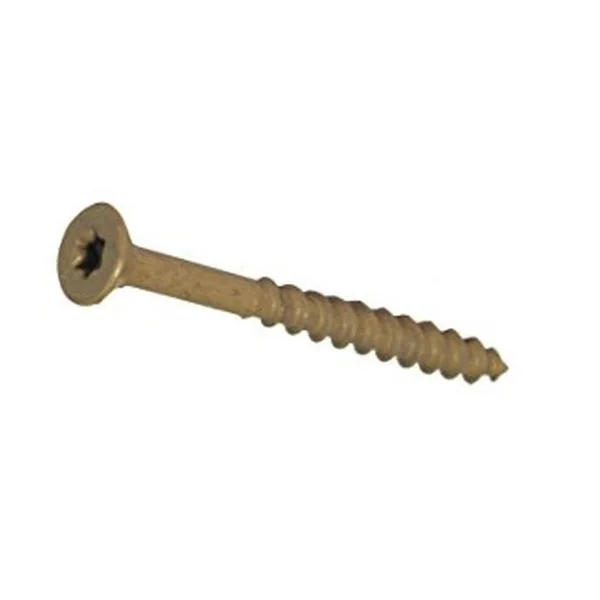 Grip Rite P312STTBK #10 x 3-1/2x22ch Exterior Star Drive Screws, Tan 25 lb Bucket