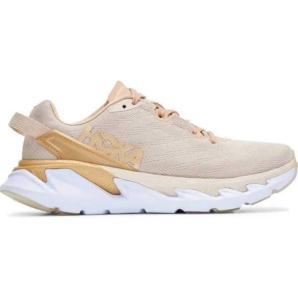 Hoka Women's Elevon 2 Road Running Shoes in Almond Milk/White, Size 5