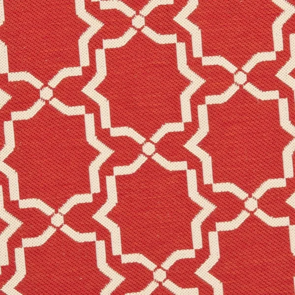 Safavieh Courtyard CY6916-248 4&0x22 x 5&7x22 Red, Bone Area Rug